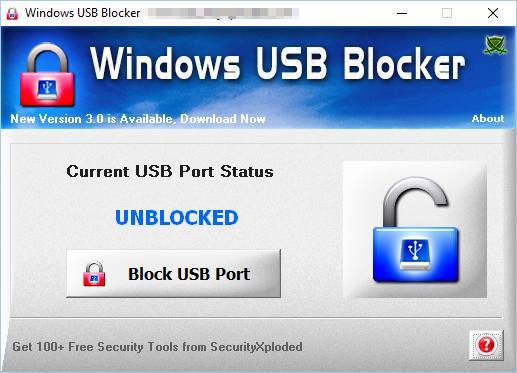 Usb port disable and enable software